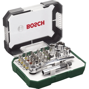 Bosch Накрайник бит Bosch комплект с тресчотка и вложки 26 бр. , (041 BSH 752)