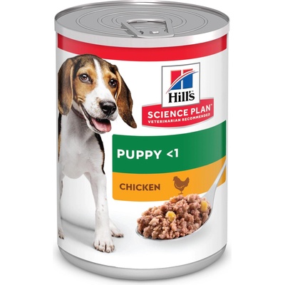 Hill's Консерва за подрастващи кученца Hill's Science Plan Puppy, с пилешко месо, пастет, 370 г