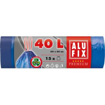 Alufix Торби За Смет С Връзки Ldpe Сини, домашни потреби, 15 бр, 40л (4823071655247)