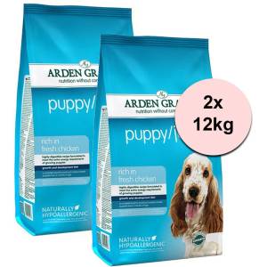 Arden Grange Puppy / Junior с високо съдържание на прясно пиле 2 x 12 кг