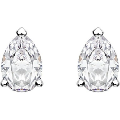 Preciosa strieborné náušnice lýra s kubickú zirkónia 5265 00 biela