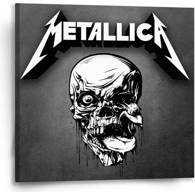 Sablio Obraz METALLICA Lebka Sivá - 50x50 cm