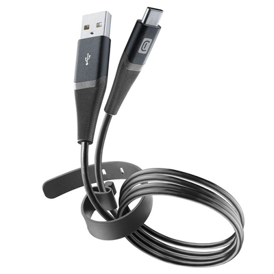 Cellularline Кабел Cellularline - 9126, USB-A/USB-C, 1.2 m, черен (9126)