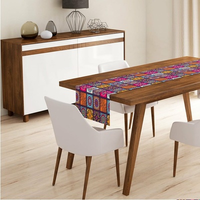 Minimalist Cushion Covers Behúň Mandala Tiles 45x140cm