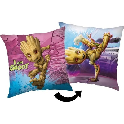 Jerry Fabrics Mikroplyš polštář Groot I am Groot Polyester 40x40 – Zbozi.Blesk.cz