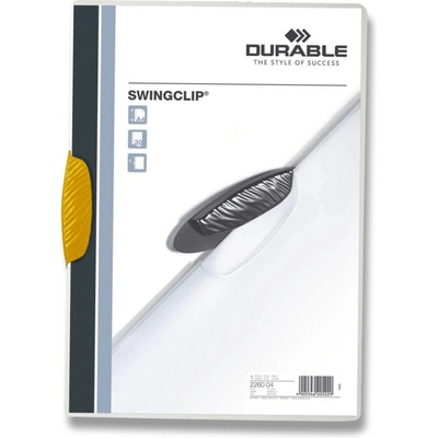 Durable Swingclip plastový rychlovazač žlutý A4