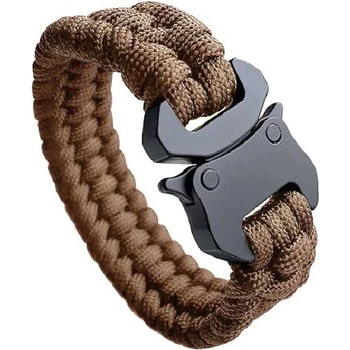 WARAGOD Гривна от паракорд с метален клипс Avär, койот (WAR0073003)