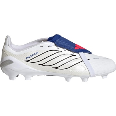 adidas Детски футболни бутонки Adidas Predator Fold-Over Tongue League Firm Ground Football Boots Childrens - White/Blue