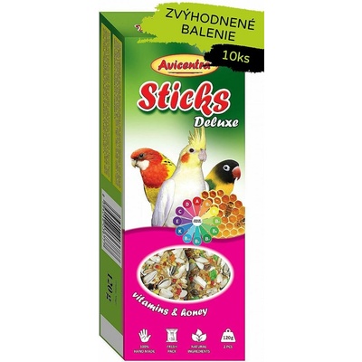 Avicentra Sticks Deluxe tyčinky vitamíny/med pre malé papagáje 120 g