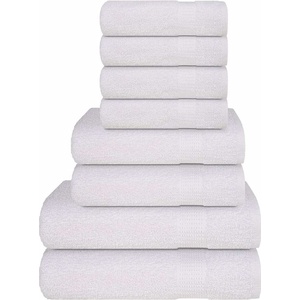 vidaXL Комплект кърпи FROGN от 8 части Бял 360 г/м2 (137061)