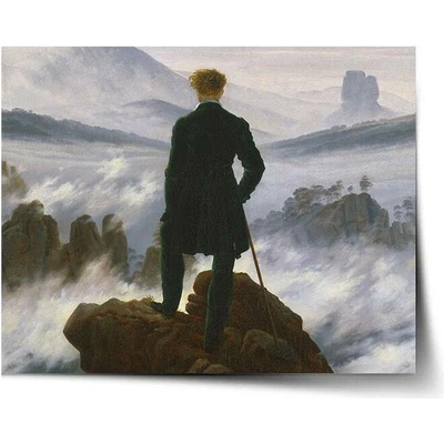 Sablio Plakát Poutník nad mořem mlhy - Caspar David Friedrich - 90x60 cm