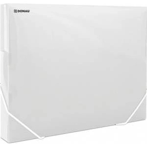 DONAU pp a4 spatial briefcase with 32 mm eraser in transparent colors, transparent