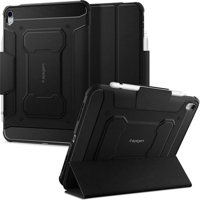 Spigen Ipad 11 (2025) spigen rugged armor pro калъф с активен flip, поставка за молив, black acs05417 (acs05417)