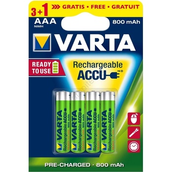 VARTA 5670 - 3+1 бр. акумулаторна батерия ACCU AAA Ni-MH/800mAh/1, 2V (VA0096)