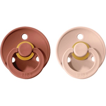 BIBS Colour Natural Rubber Size 2: 6+ months биберон Woodchuck / Blush 2 бр