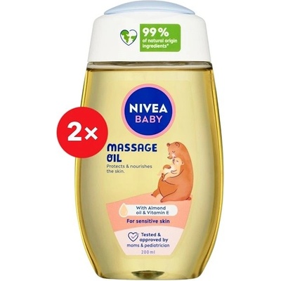 NIVEA Baby Massage Oil 2 x 200 ml