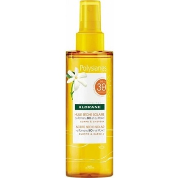Klorane Слънцезащитно сухо олио, Sunscreen Dry, Klorane Polysianes, with Organic Tamanu & Monoi SPF30 200 ml