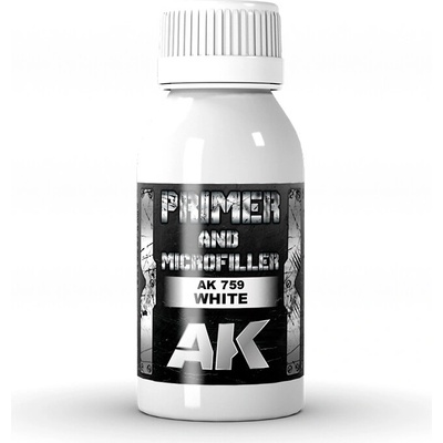 AK Interactive Základná farba White Primer And Microfiller 100 ml