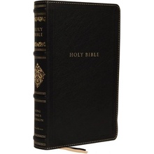 KJV, Personal Size Reference Bible, Sovereign Collection, Genuine Leather, Black, Red Letter, Thumb Indexed, Comfort Print