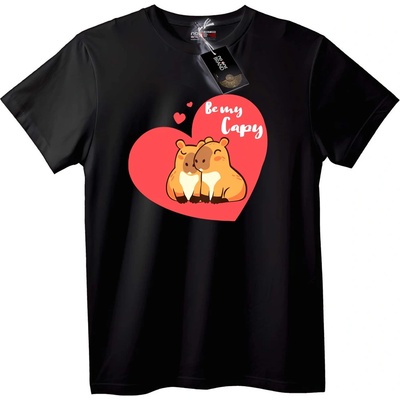 NOONEBRAND Тениска Бъди моят капи любим - 7XL, Black