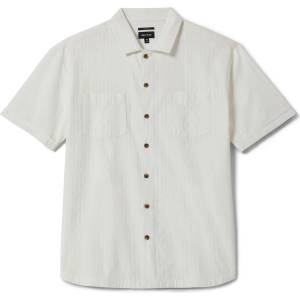 Brixton Мъжка риза с копчета Brixton The Vintage S/S Woven Shirt - Off White Jacquard Stripe (033-3015-0111)