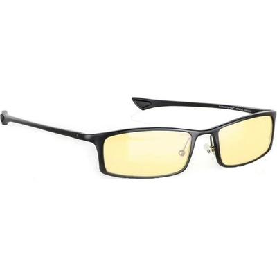 GUNNAR PHENOM ONYX čierne obrúčky/ jantárové sklá