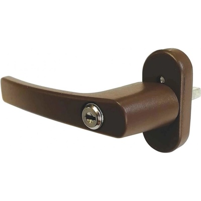 XL-TOOLS Kľučka okenná so zámkom a kľúčom, hnedá, rozmer štvorhranu 7x7 mm,