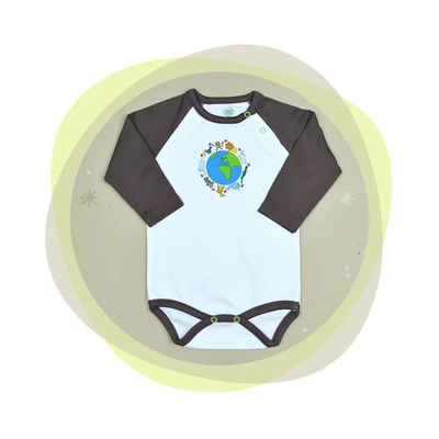 For Babies Боди с реглан ръкав For Babies - Global, 0-1 месеца (00902b)