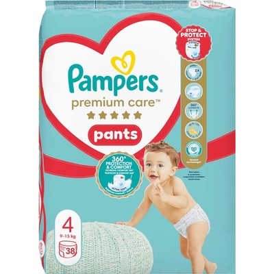 Pampers Premium Care Размер 4, гащички, 38бр. 9-14 кг