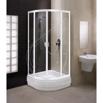 Kolo Fresh soft sprchovací kút štvrťkruhový 90x90 cm, farba profilu biela, výplň bezpečnostné číre sklo DKPG90222000