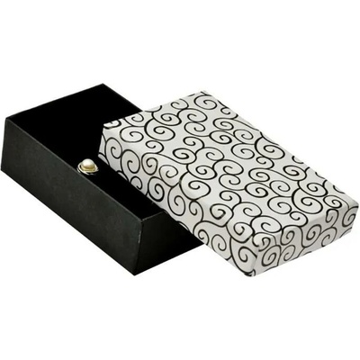 Boxiecraft Krabička na šperky dárková bílo-černá 50x80x28 mm