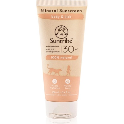 Suntribe Kids Mineral Sunscreen минерален защитен крем за лице и тяло за деца 100ml