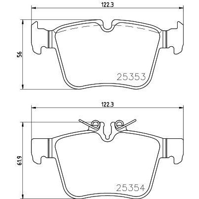 Sada brzdových platničiek kotúčovej brzdy BREMBO P 50 122