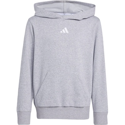 Adidas Детски суичър adidas Kid's Essentials Hoodie - Medium Grey Heather / White - размер 164 (EU) (704-5264-0314)
