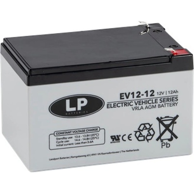 Ritar Power Акумулаторна батерия Ritar Power EV12-12, 12V, 12Ah, AGM, F1/F2 конектори (EV12-12)