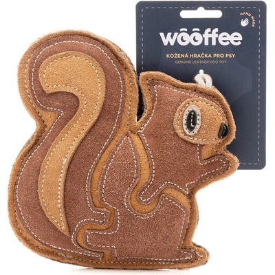 Wooffee pravá kože hnědá veverka 15 cm