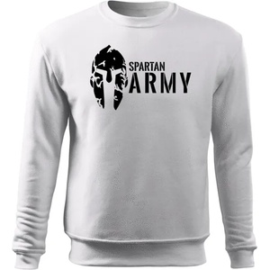 DRAGOWA мъжки суитшърт Spartan Army, бял, 300г/м2 (5272)