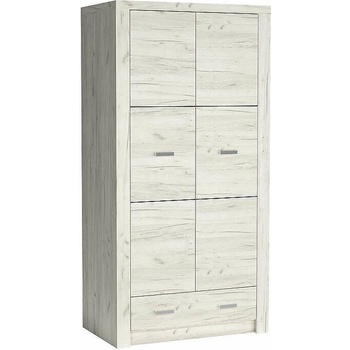 Jarstol Двукрилен гардероб с чекмедже indianapolis i-1 бял крафт