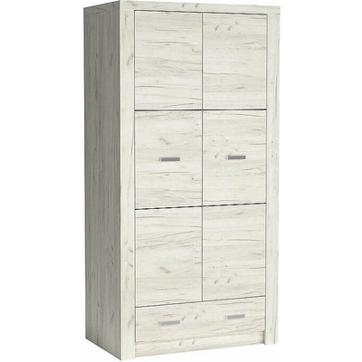 Jarstol Двукрилен гардероб с чекмедже indianapolis i-1 бял крафт