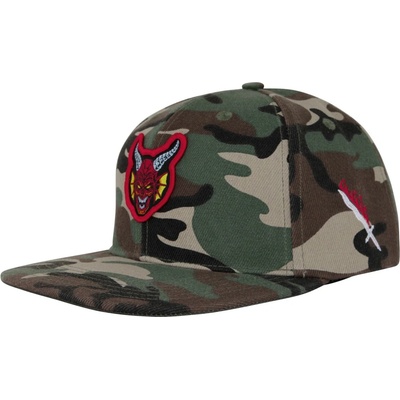 SANTA CRUZ STRANGER THINGS HELLFIRE CLUB SNAPBACK STRUCTURED HAT CAMO
