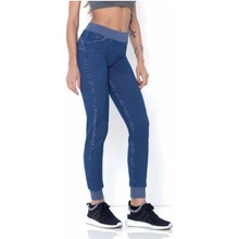 Intimidea Dámské sportovní kalhotové legíny Jeansy Modellante 610346 Modrá jeans