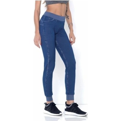 Intimidea Dámské sportovní kalhotové legíny Jeansy Modellante 610346 Modrá jeans