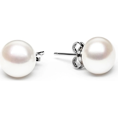 Gaura Pearls náušnice s bílou říční perlou Orlanda EFB10-N/W Bílá