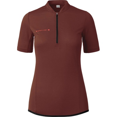 Martini Дамска фланелка с къс ръкав за колоездене Martini Women's Flowtrail Halfzip Shirt Cycling jersey - Peakan / Black (156-2572-0414)
