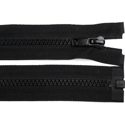 Dělitelný kostěný zip - délka 200 cm - černý