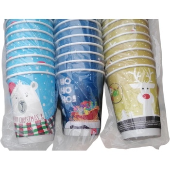 ЛАЙТС КАРТОНЕНИ ЧАШИ 120oz Коледни двустенни 25 бр