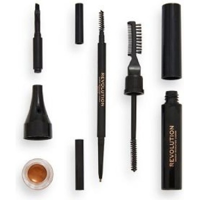 Revolution Beauty Ultra Brow Builder Kit Ash Brown Комплект за очи и вежди 3, 1gr