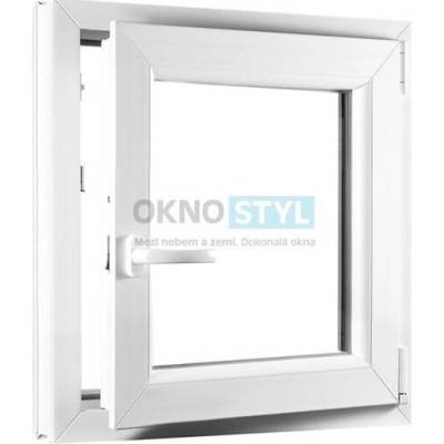 OKNOSTYL.cz jednokřídlé plastové okno otv??ravo-sklopné pravé REHAU 5000 x 5000 mm Bílá