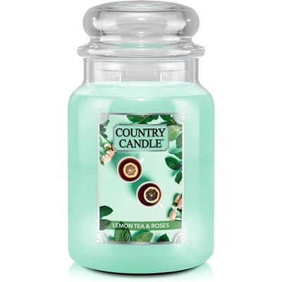 Country Candle Lemon Tea & Roses 652 g