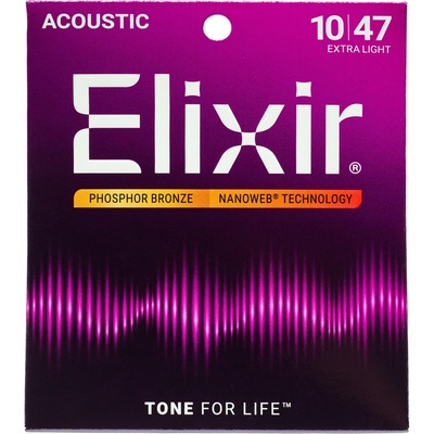 ELIXIR Extra Light (Phosphor bronze), NANOWEB – Zboží Dáma
